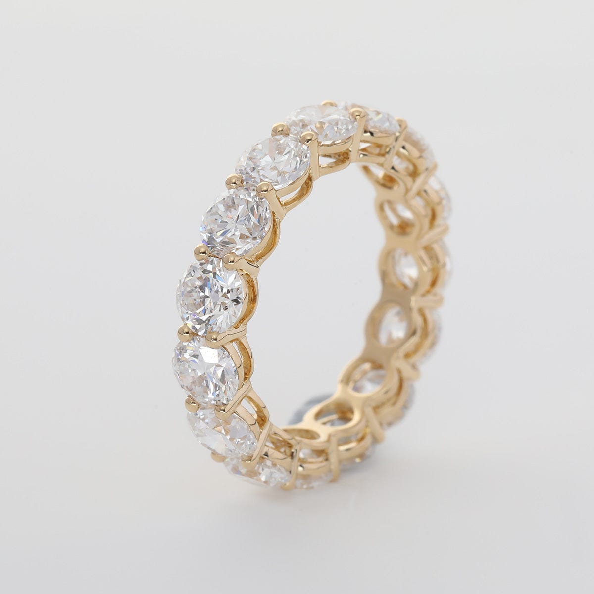 4.3mm Round Lab Diamond Shared Prong Basket Eternity Ring - MMR