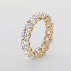 4.3mm Round Lab Diamond Shared Prong Basket Eternity Ring - MMR