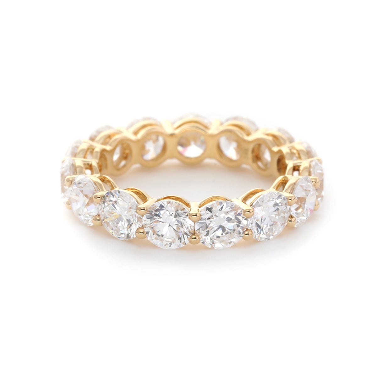 4.3mm Round Lab Diamond Shared Prong Basket Eternity Ring - MMR