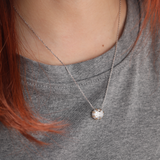 14K Yellow & White Gold 2.5ct Oval Cut Lab Diamond Halo Pendant Necklace