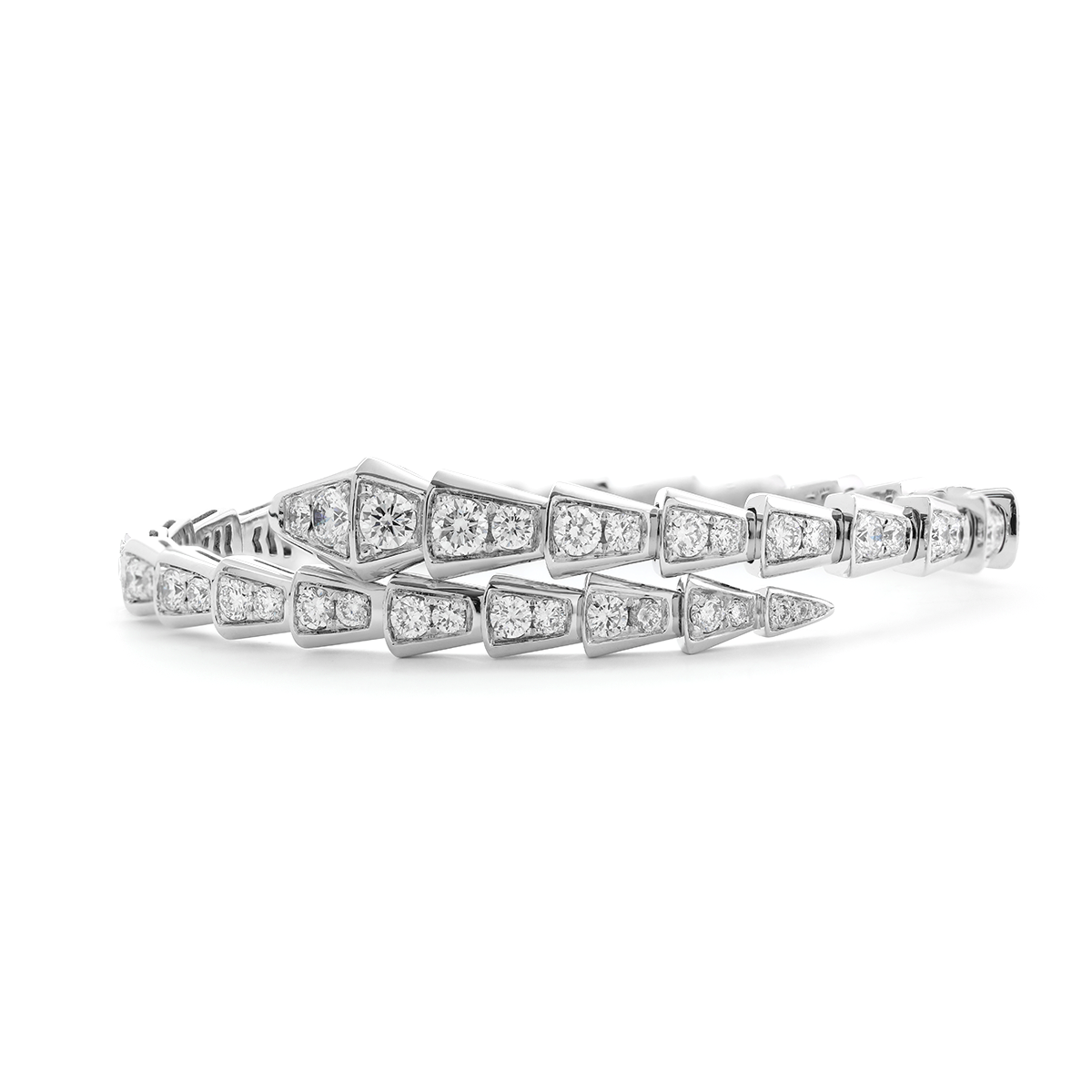 Platinum Serpenti Viper Bangle Bracelet