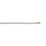 14K White Gold Marquise Cut & Round Cut Lab Diamond Three Prong Buckle Tennis Bracelet