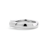 14K White Gold 1ct Round Brilliant Cut Lab Diamond Solitaire Ring with Knife Edge Band Design