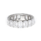 Platinum Emerald Cut Lab Diamond Eternity Ring