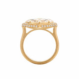 18K White Gold 2.5ct Marquise Cut Lab Diamond Halo Ring