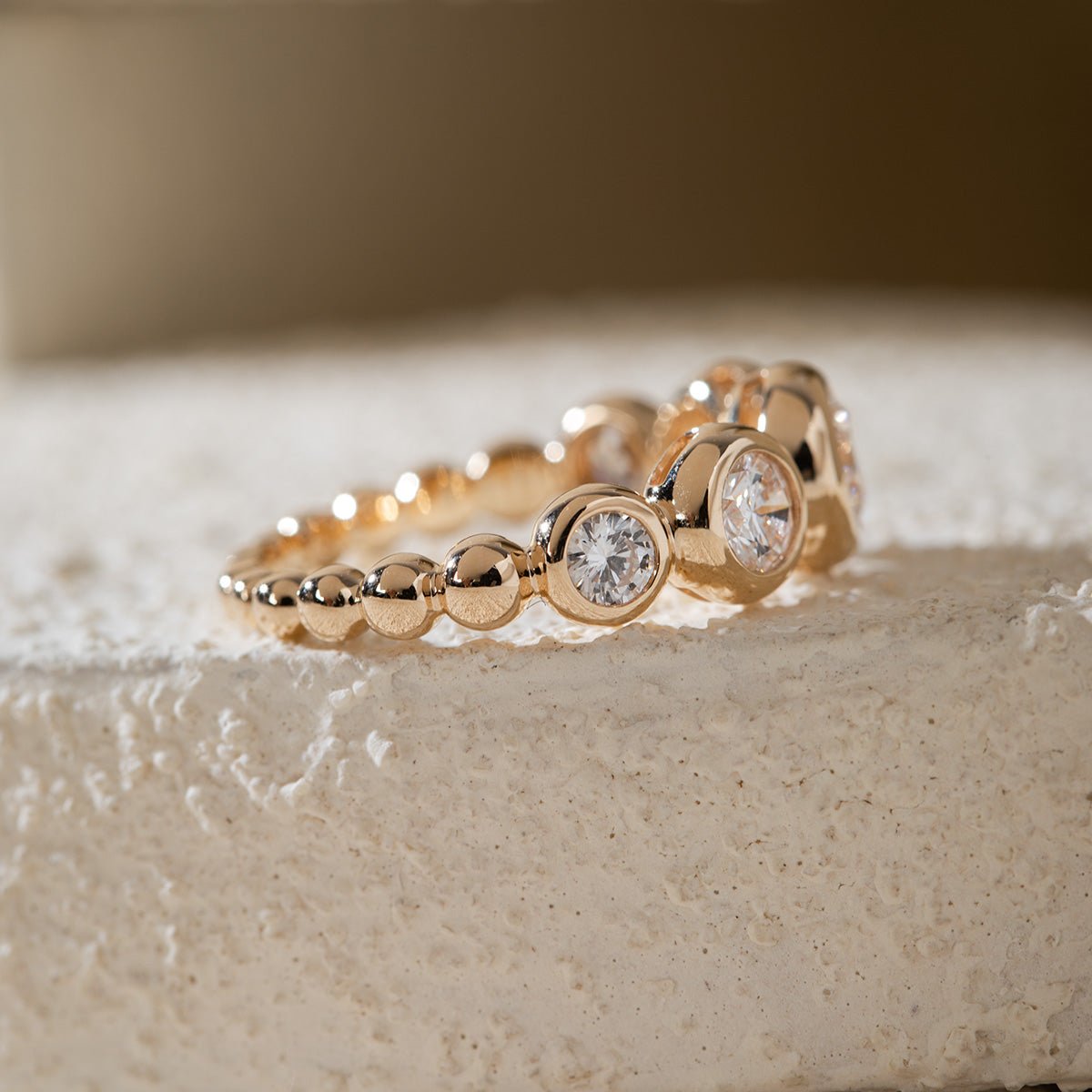 5 Stone Round Shape Bubble Ring - MMR