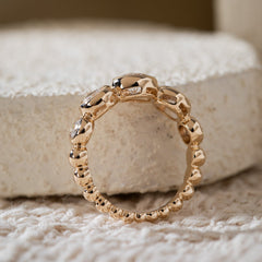 5 Stone Round Shape Bubble Ring - MMR