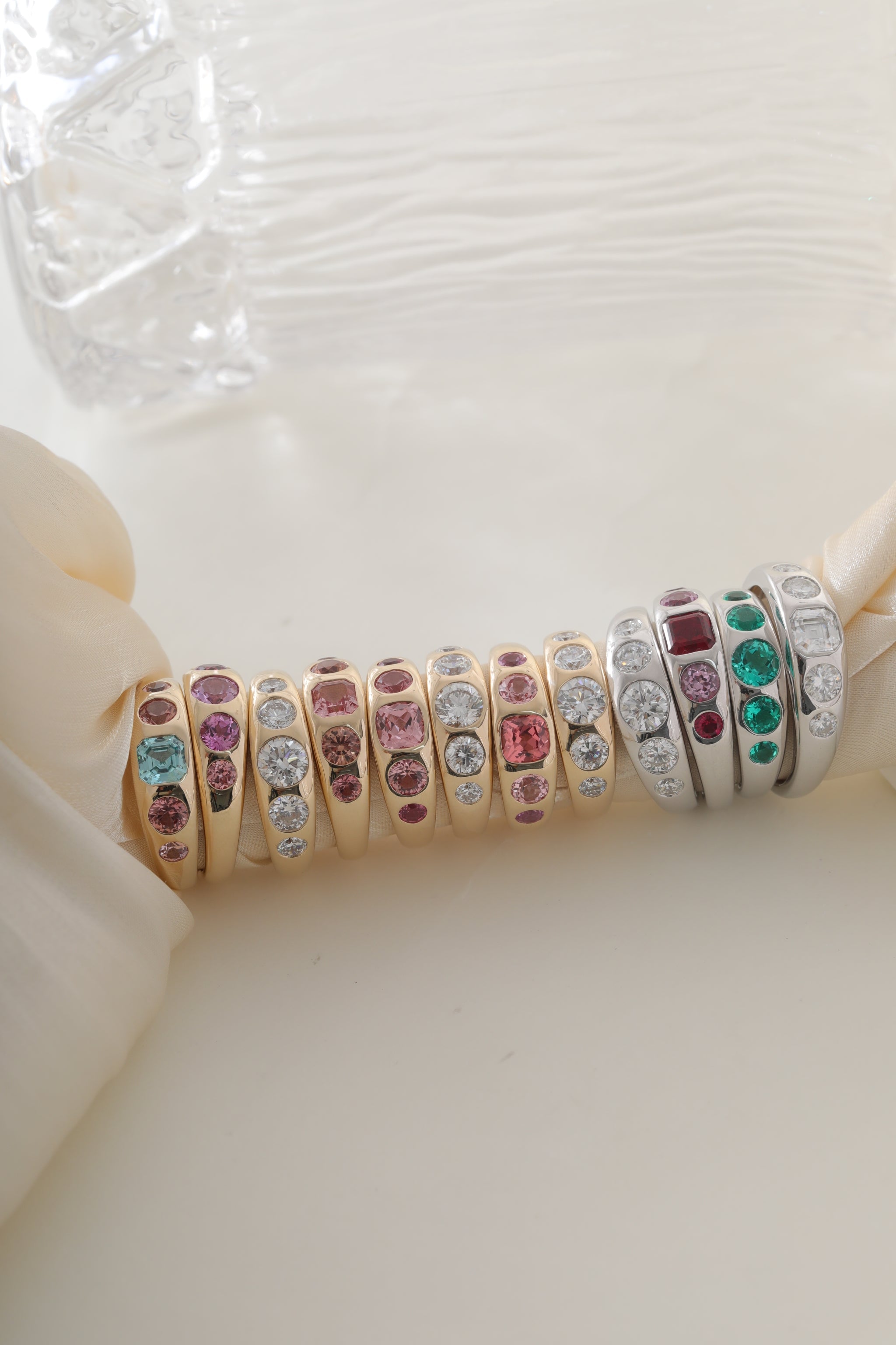5 stones Round/ Asscher Fortune Ring - MMR