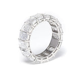 Platinum Emerald Cut Lab Diamond Eternity Ring