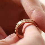 14K Yellow Gold Wedding Ring – Art Nouveau Nature-Inspired Design