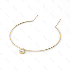 10k yellow gold Choker Only (13.6 inch+1 inch extension chain )