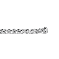 6mm Round Brilliant Cut Lab Diamond 4 - Prong Basket Tennis Bracelet with Box Clasp and Double Safety - MMR