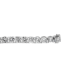 6mm Round Brilliant Cut Lab Diamond 4 - Prong Basket Tennis Bracelet with Box Clasp and Double Safety - MMR