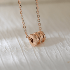14K Rose Gold Lucky Roller Pendant Necklace