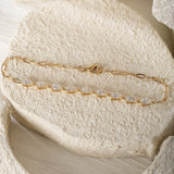 18K Yellow Gold Pear Lab Diamond 9 Stone Chain Bracelet