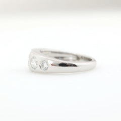 S925 Cushion and Round Lab Diamond 5 stone Ring