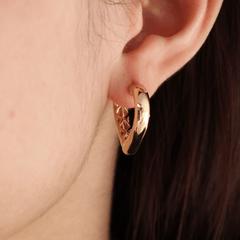 Heart Shaped Huggie Earrings