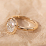 Oval Cut Lab Diamond Solitaire Ring