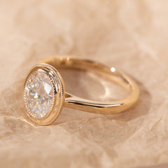 Oval Cut Lab Diamond Solitaire Ring
