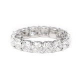 Platinum Cushion Cut Lab Diamond Eternity Ring