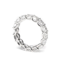 Platinum Cushion Cut Lab Diamond Eternity Ring