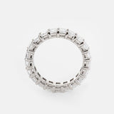 Platinum Radiant Cut Lab Diamond Eternity Wedding Band
