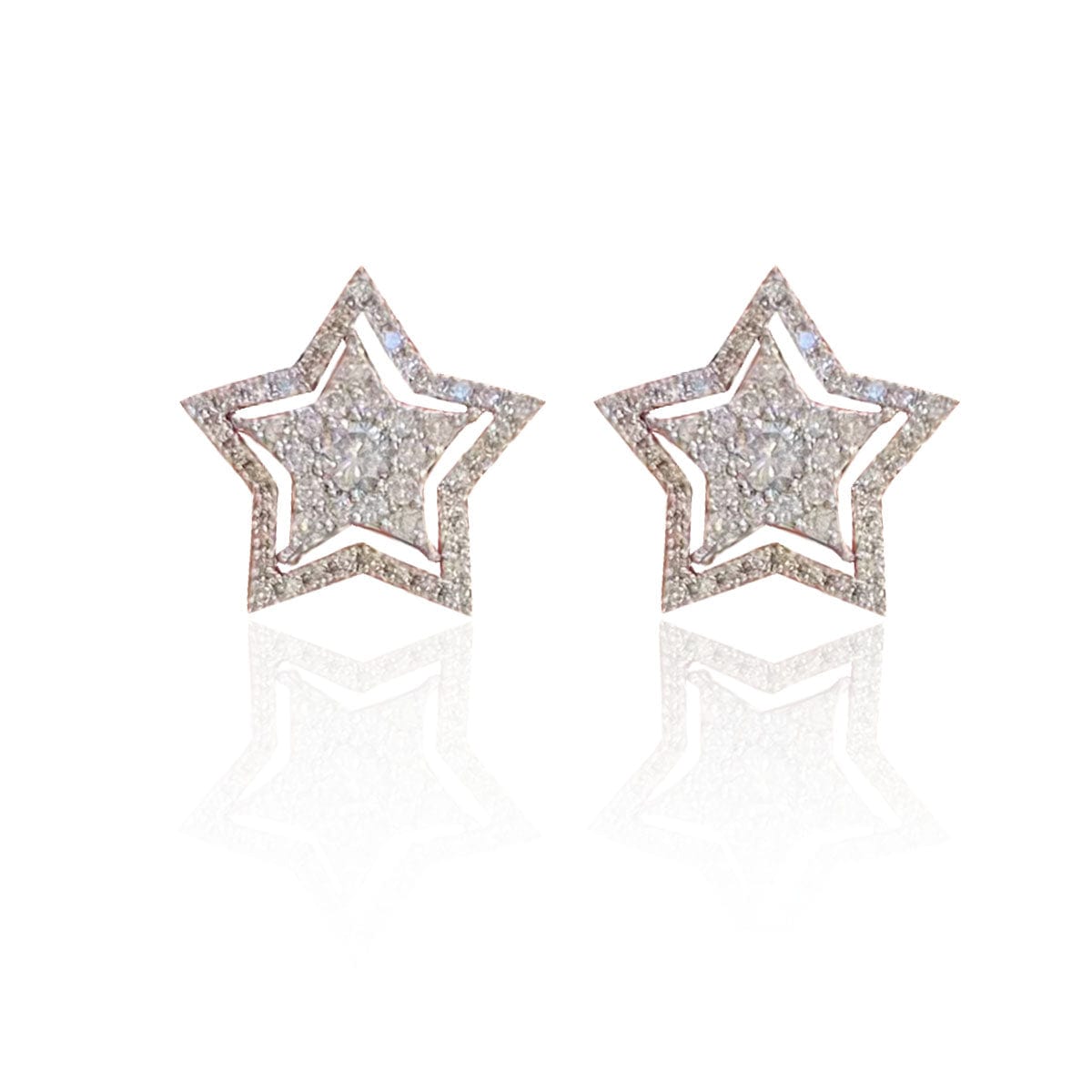 A Star Diamond Stud Earrings