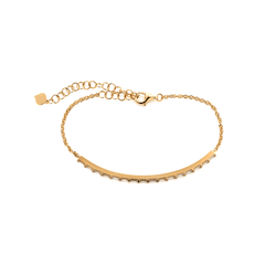 Baguette Cut Lab Diamond Half - Bezel Bangle - to - Chain Bracelet - MMR