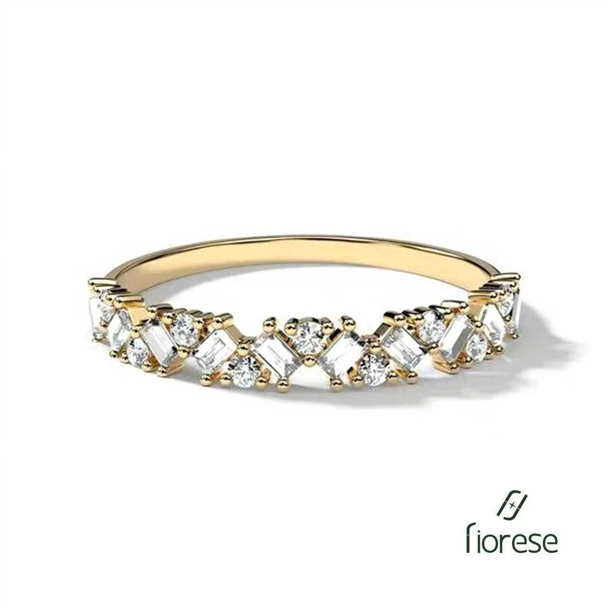 Baguette & Round Lab Diamond Eternity Band - MMR