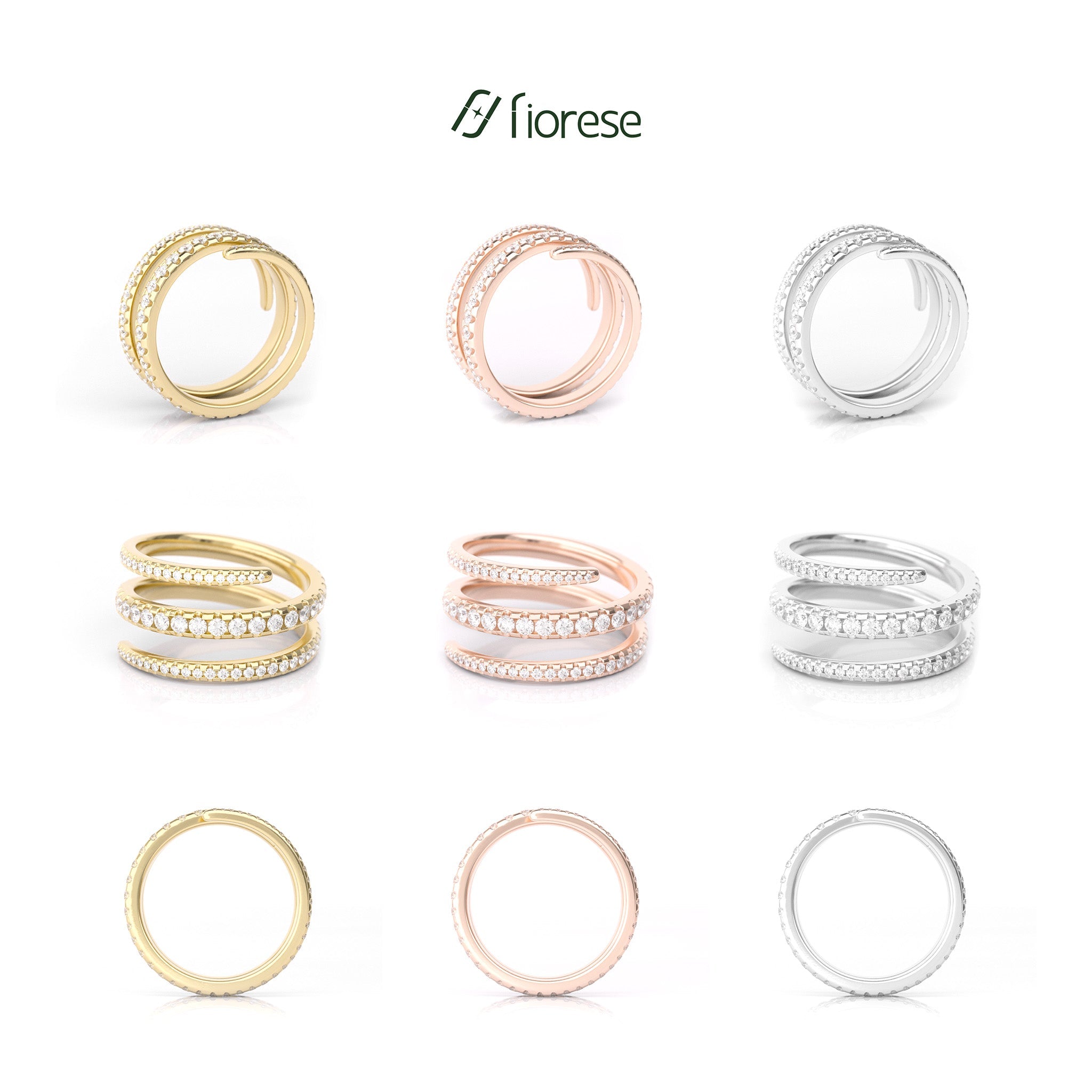 Coil Ring with Round Shape Stone - MMR