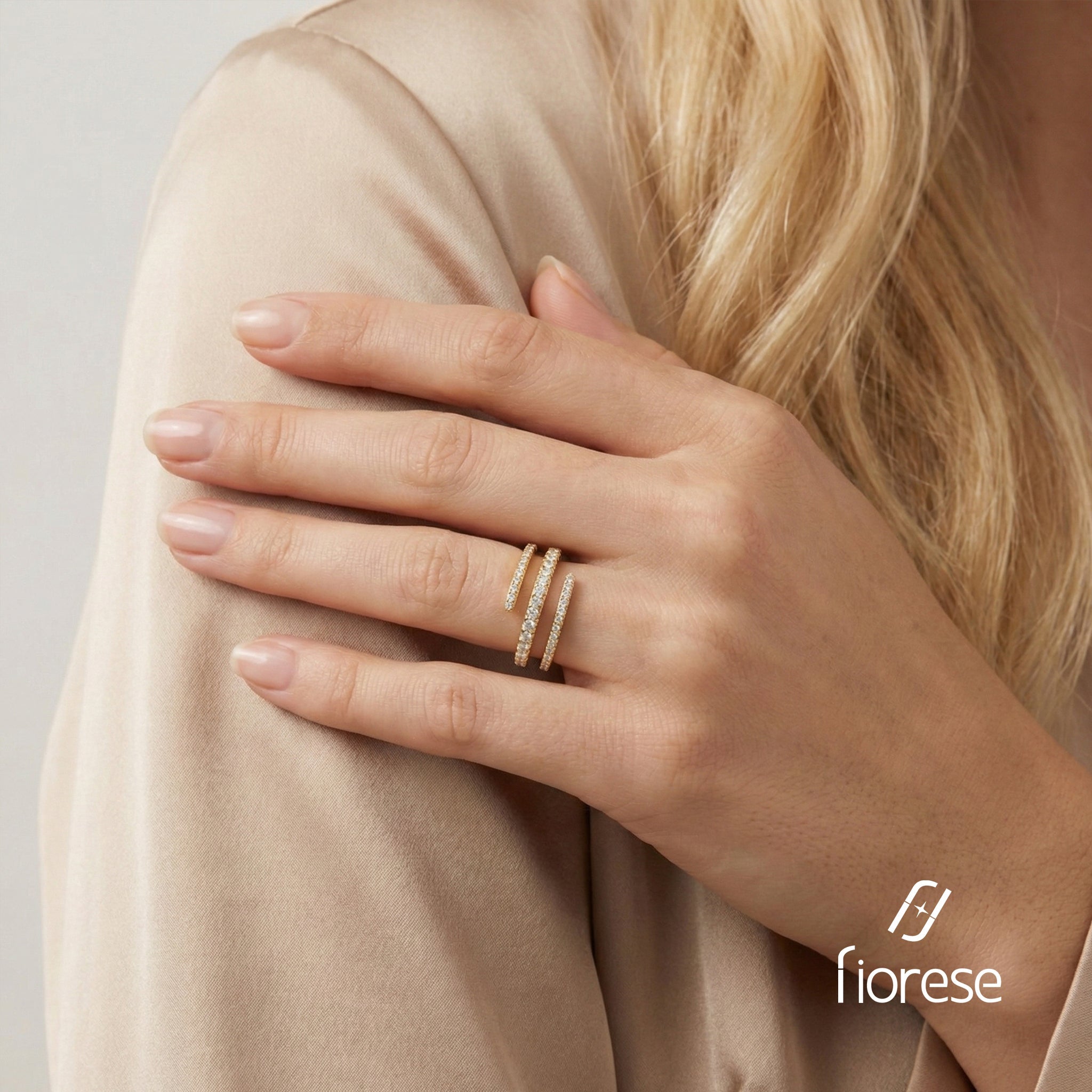 Coil Ring with Round Shape Stone - MMR