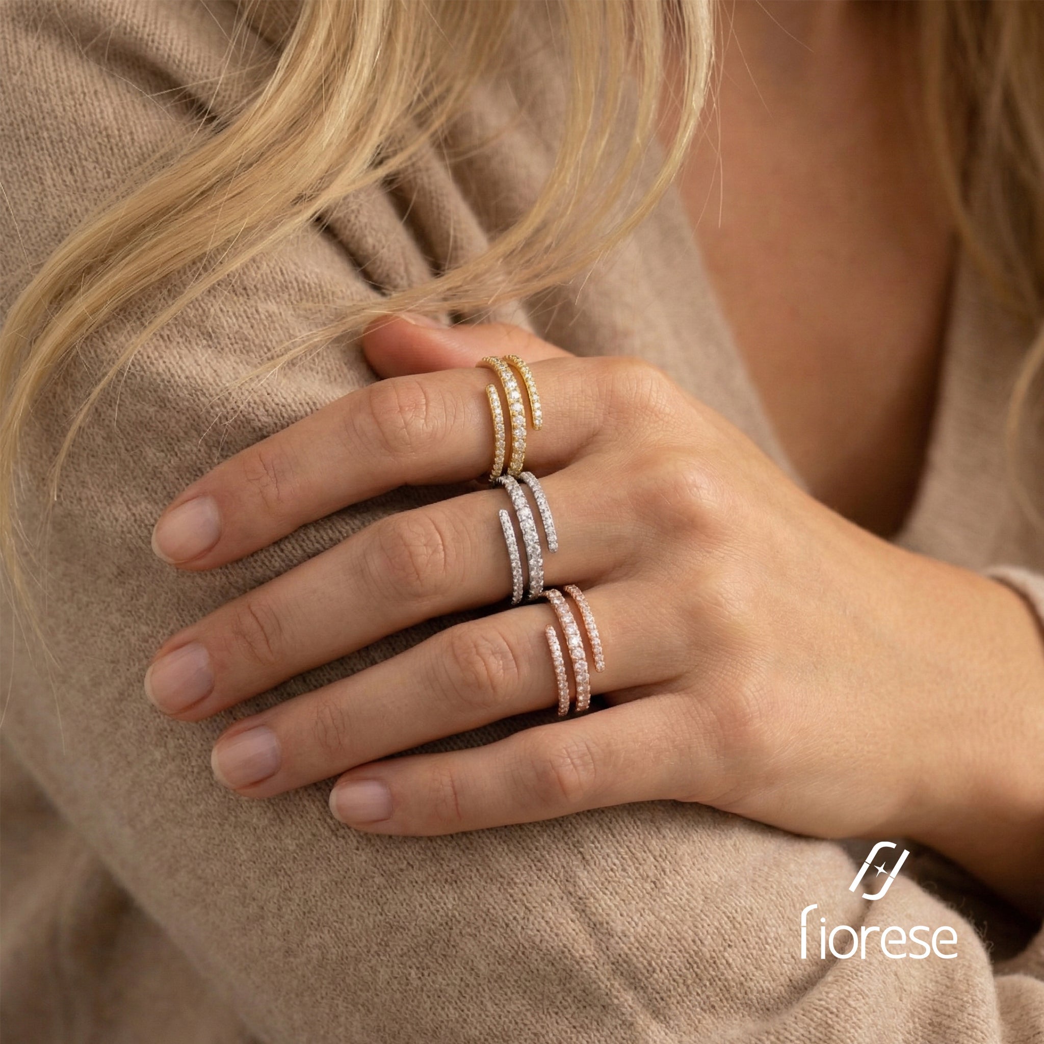 Coil Ring with Round Shape Stone - MMR