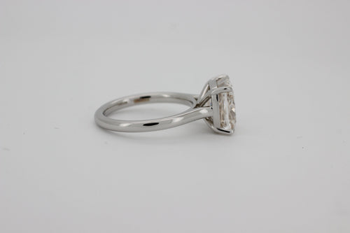 Cushion Cut Lab Grown Diamond Solitaire Engagement Ring Set only