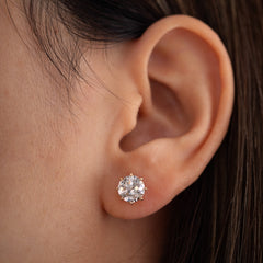 Cushion Lab Diamond Eight - Prong Crown Setting Stud Earrings - MMR