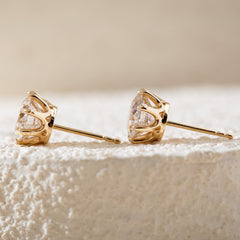 Cushion Lab Diamond Eight - Prong Crown Setting Stud Earrings - MMR