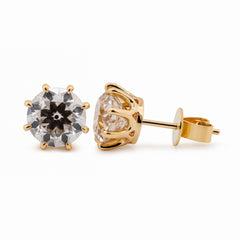 Cushion Lab Diamond Eight - Prong Crown Setting Stud Earrings - MMR