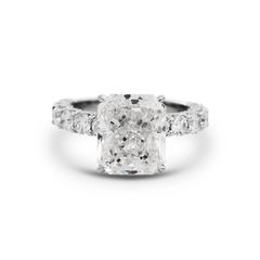 Radiant Cut Lab Diamond Engagement Ring