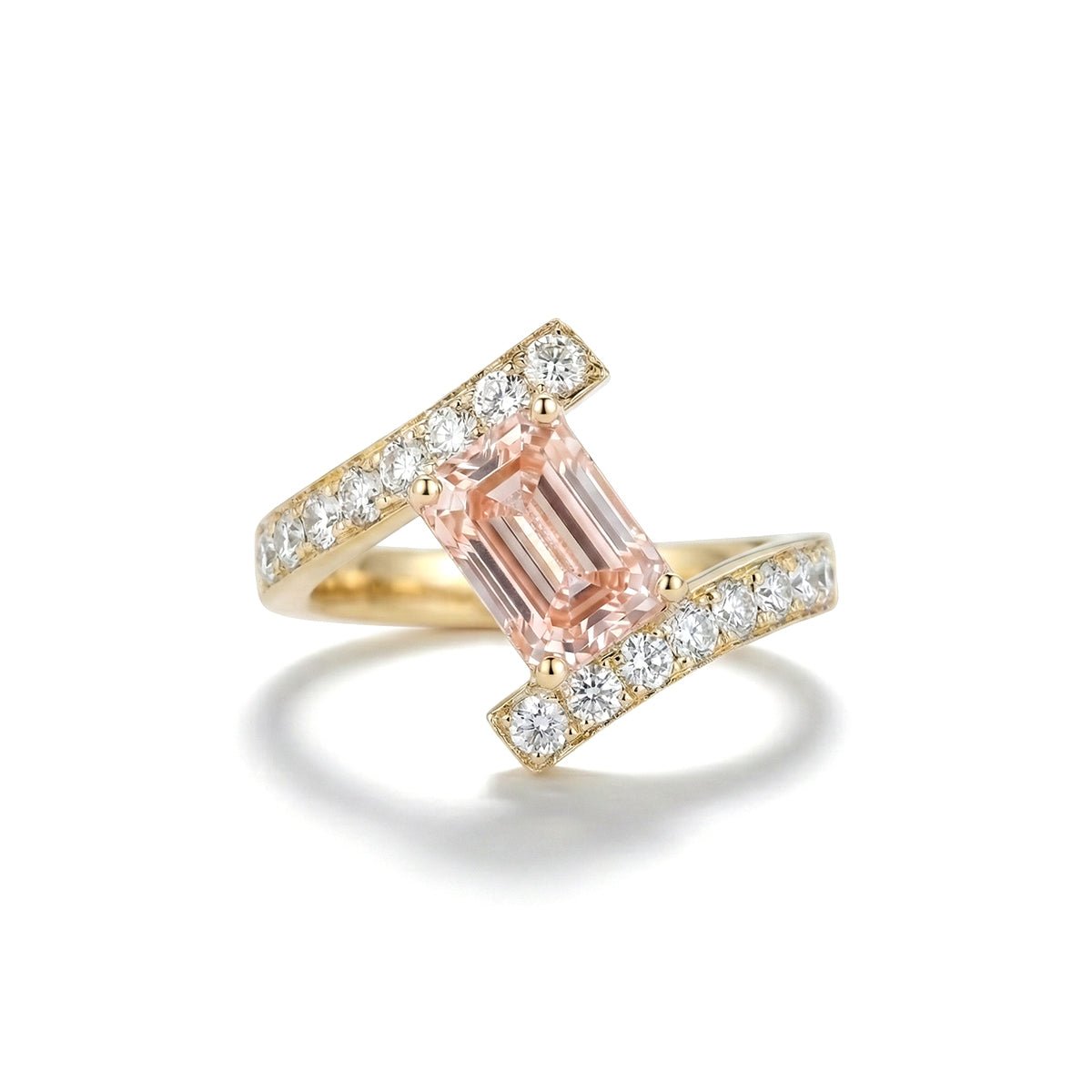 Emerald Cut Stone Twisted Ring - MMR