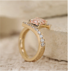 Emerald Cut Stone Twisted Ring - MMR