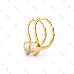 Heart Bezel Drop Earrings - MMR