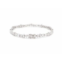 Lab Diamond Tennis Bracelet Featuring Four Diamond Shapes - MMR