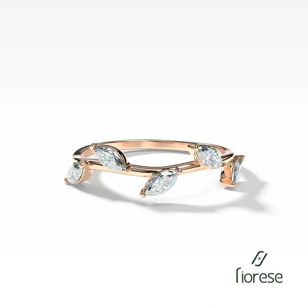 Laurel Marquise cut Stone Half Band - MMR