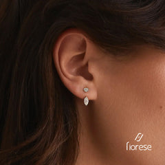 Marquise & Round Stone Drop Earrings - MMR