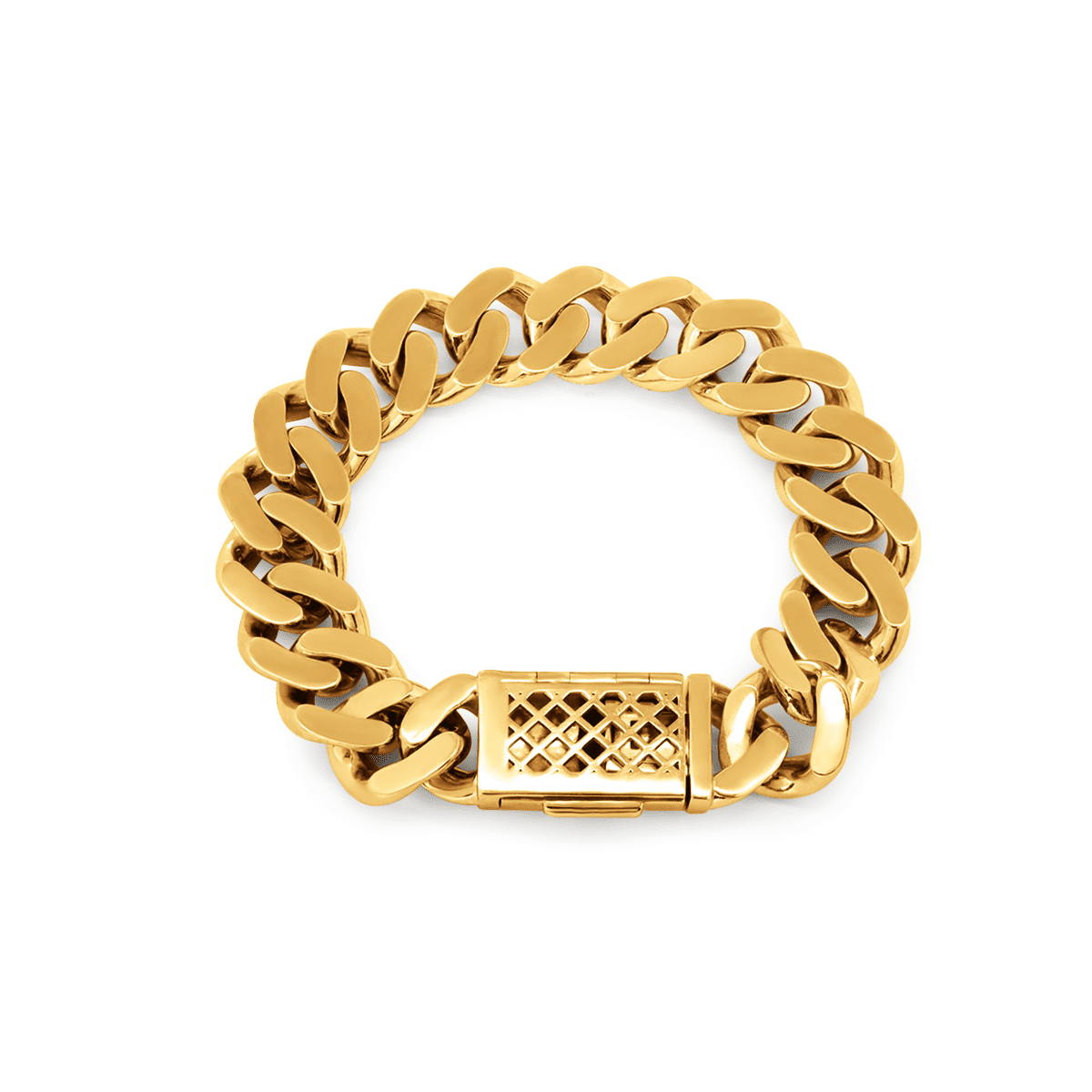 Men's Iced - Out Cuban Link Bracelet with Round Lab Diamonds - MMR
