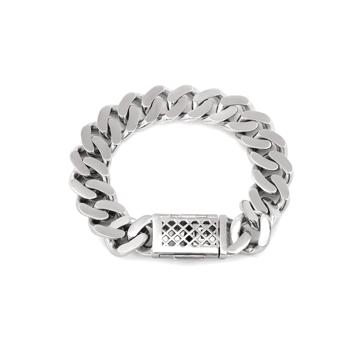 Men's Iced - Out Cuban Link Bracelet with Round Lab Diamonds - MMR