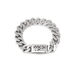 Men's Iced - Out Cuban Link Bracelet with Round Lab Diamonds - MMR