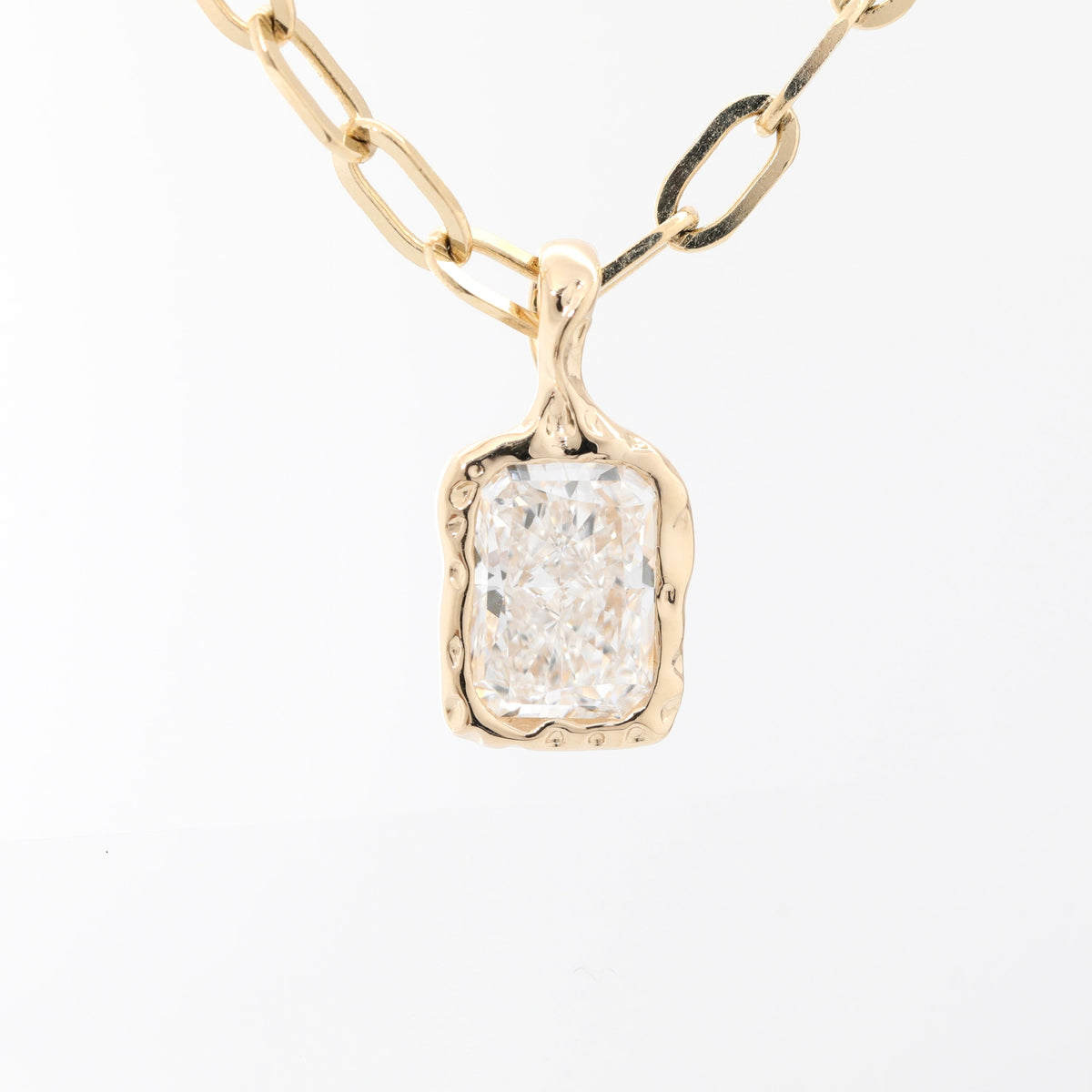 Molten Radiant Cut Lab Diamond Pendant - MMR