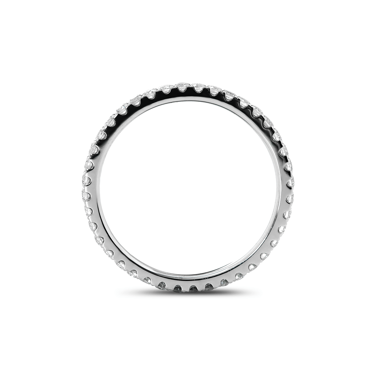 Oval Cut Lab Diamond 4 - Claw Hidden Halo Cathedral Bridal Set — Engagement Ring with U - Shaped Pavé Eternity Band - MMR