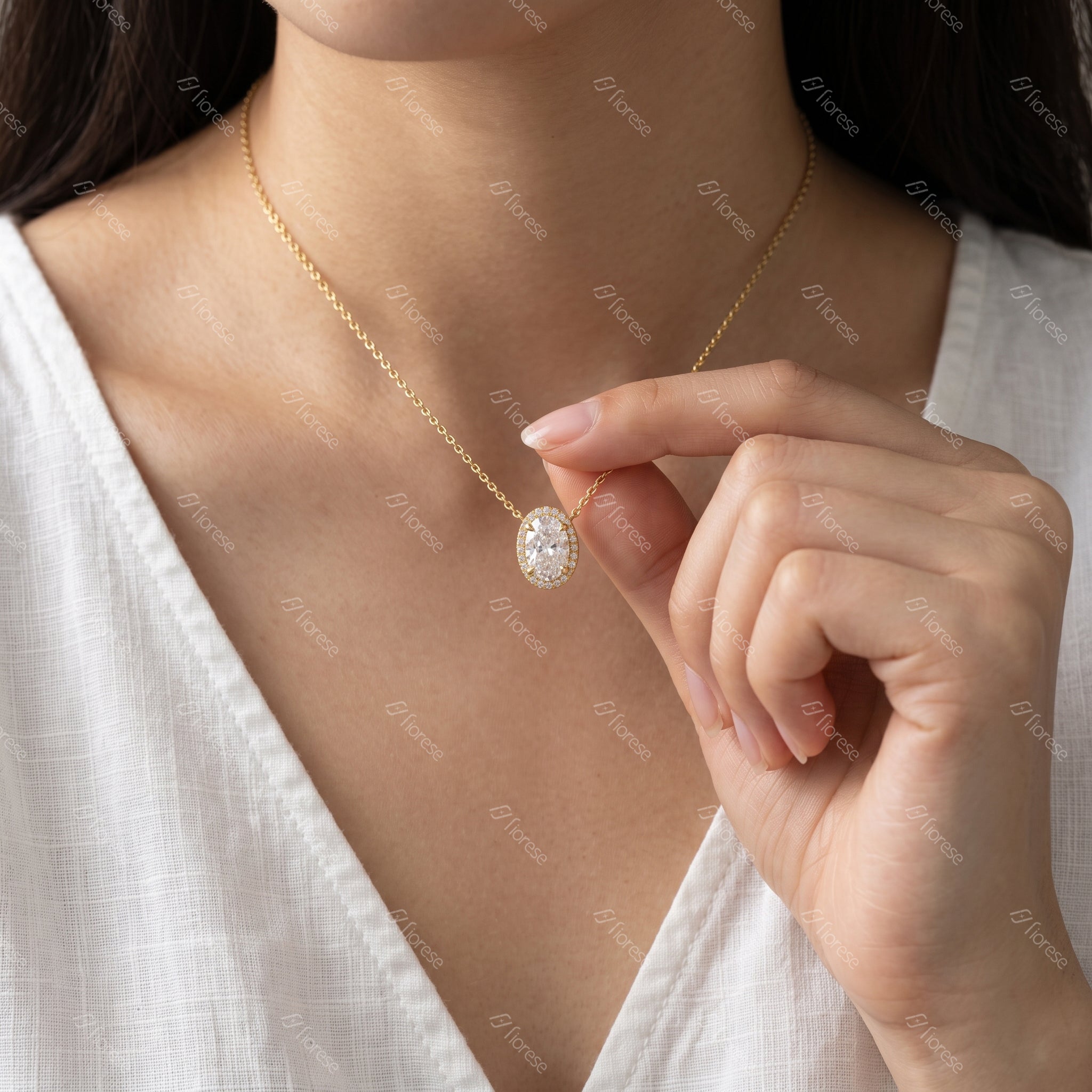 Oval Halo Pendant - MMR