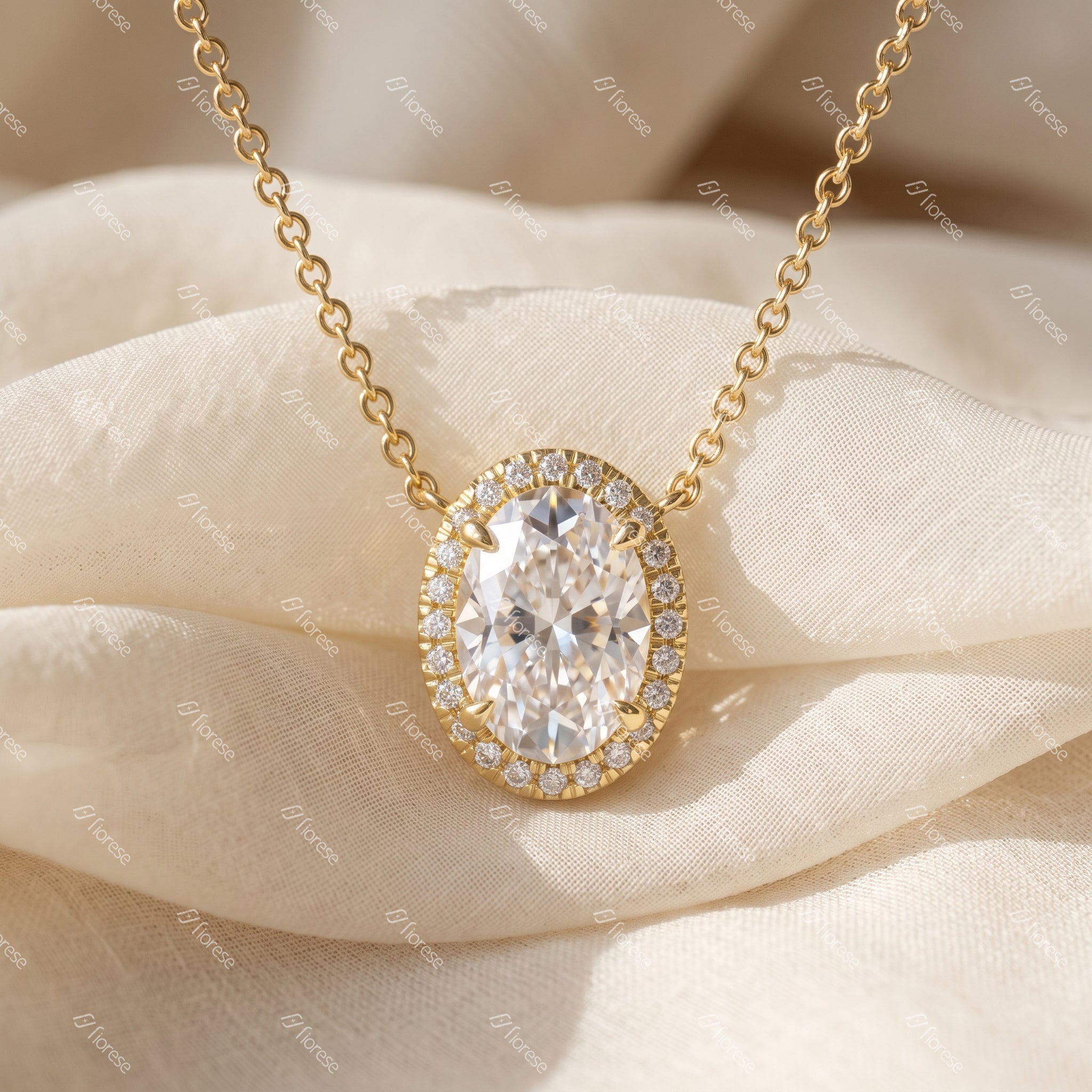 Oval Halo Pendant - MMR